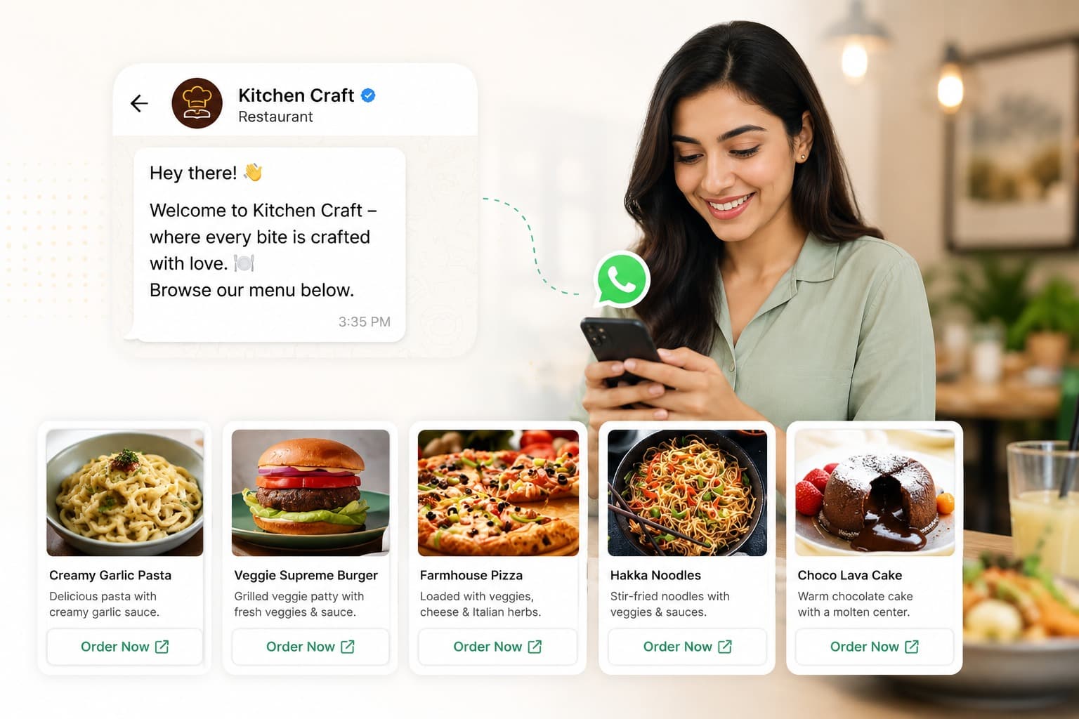 Restaurants & Food WhatsApp Automation | SyncWABA