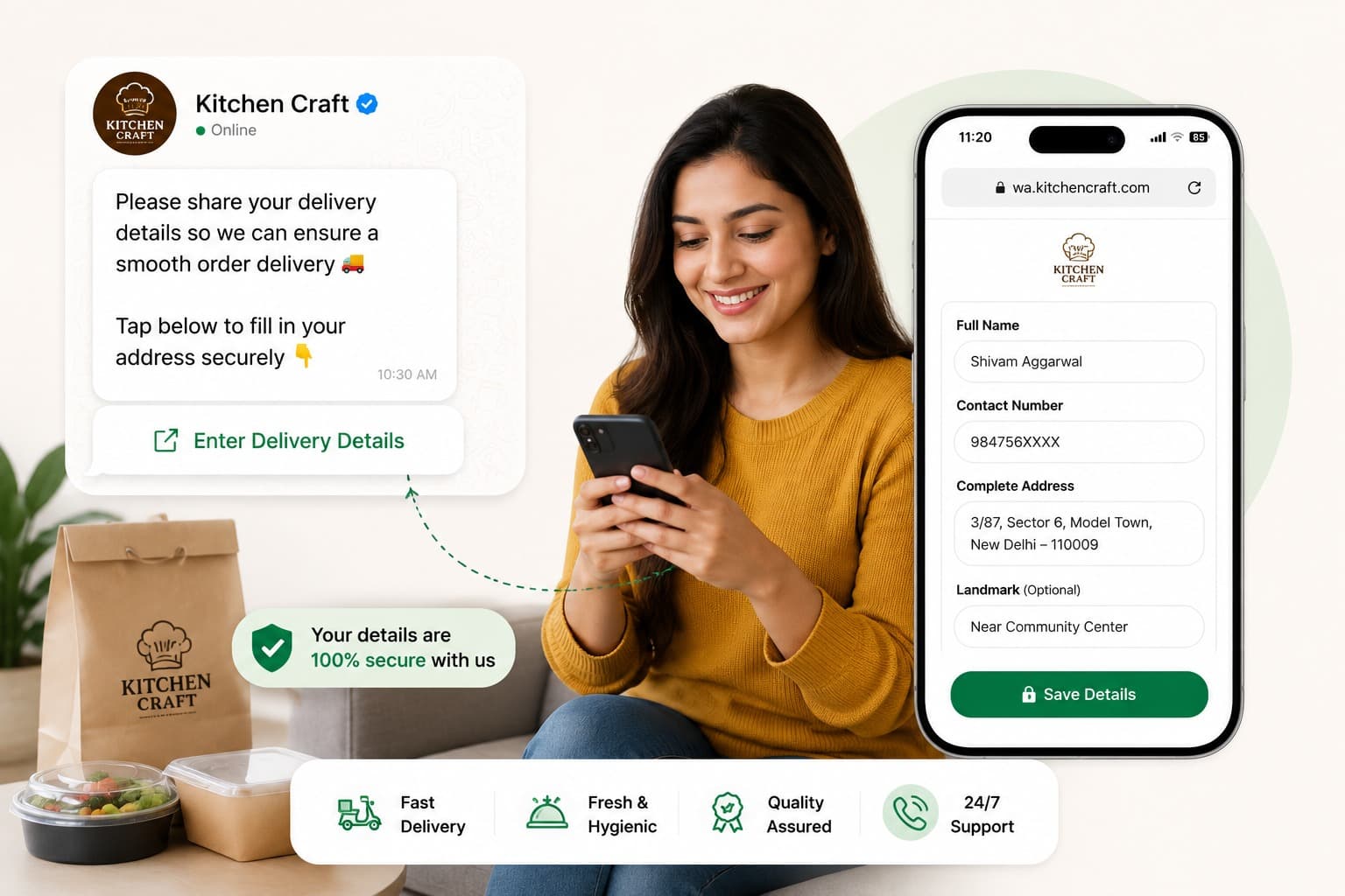 Restaurants & Food Delivery WhatsApp Automation WhatsApp Solution | SyncWABA